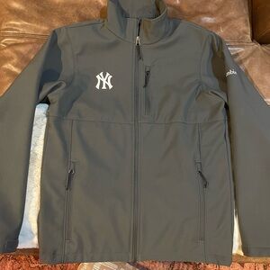 New York Yankees Columbia Soft Shell Jacket Size S Mens, Gray